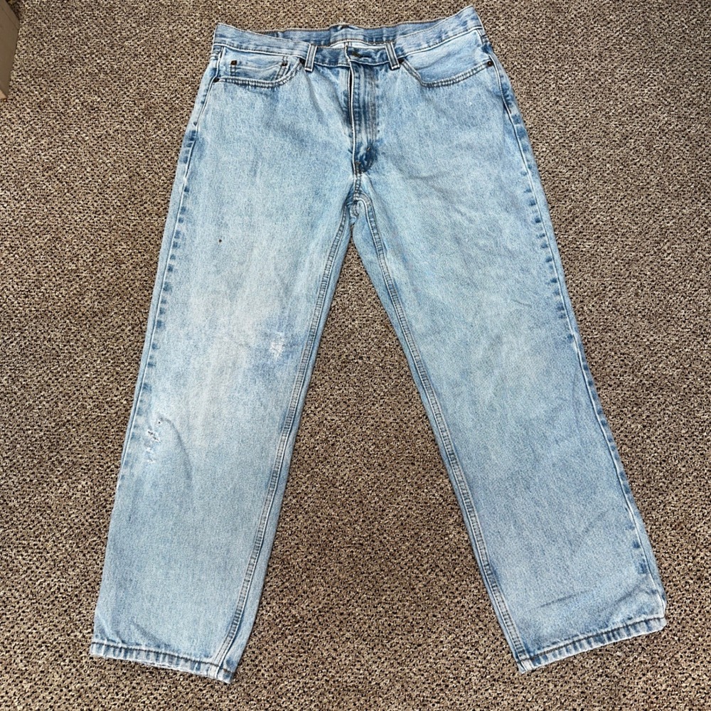 Levis 550 Relaxed Fit Mens Light‎ Wash Denim Jeans W36 L30 550-0260